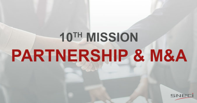 SNECI完成了在合作伙伴关系和并购方面的第10次任务
