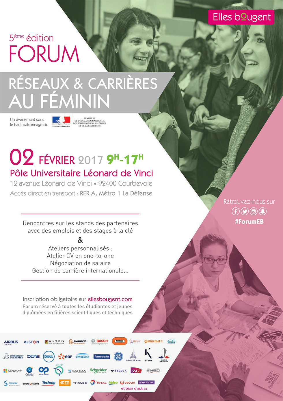 SNECI 5e édition du Forum Réseaux & Carrieres au Feminin 2017