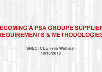 Webinar Invitation “Becoming A PSA Groupe Supplier Requirements & Methodologies”.
